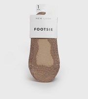 New Look Tan Lace Footsie Socks